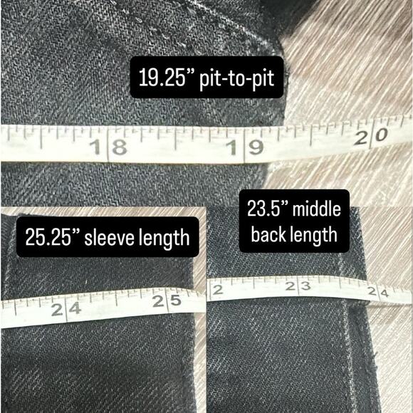 Denim & Supply Ralph Lauren Black Denim Trucker Jacket Utility Workwear Sz Small - Picture 10 of 10